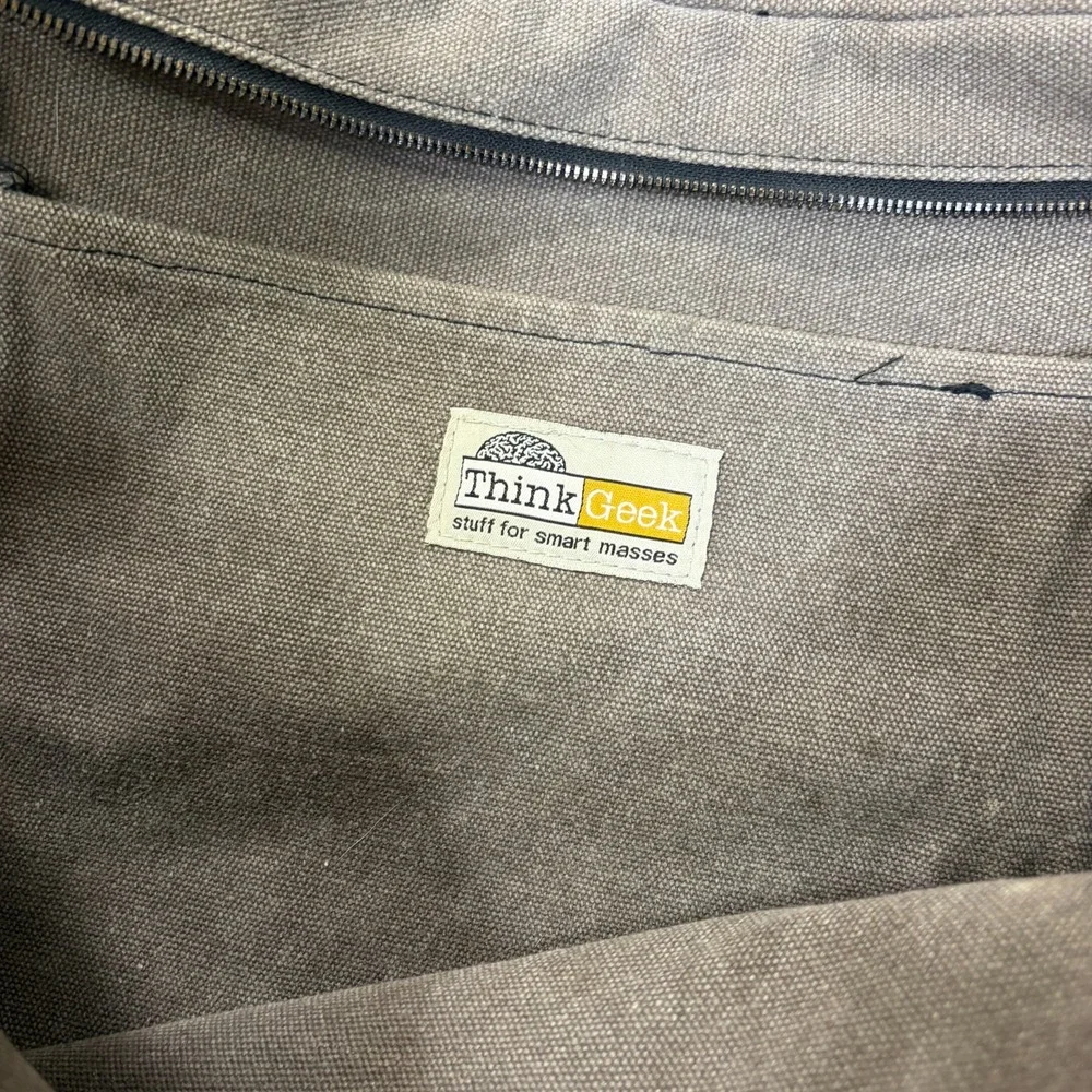 Bag of Holding THINK GEEK Dungeons and Dragons Gray Canvas Messenger Backpack